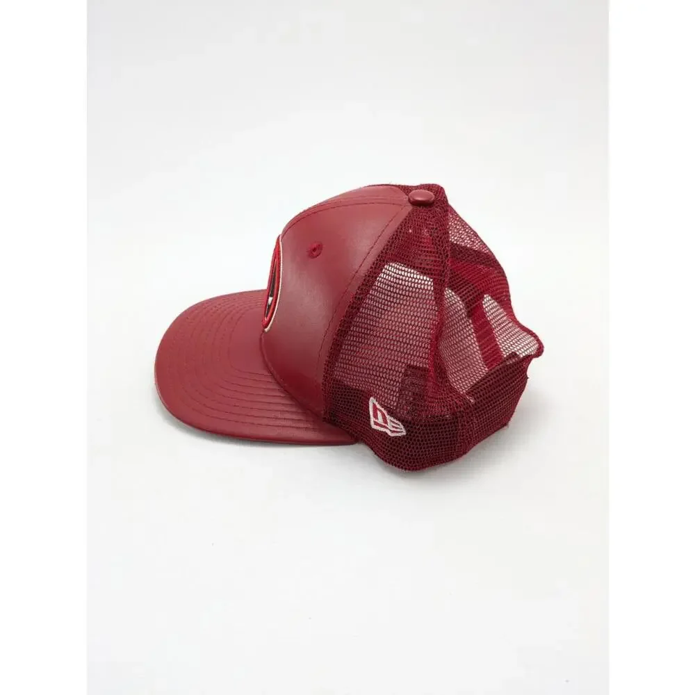 New Era Deadpool Logo Marvel 9Fifty Red Black Mesh Faux Leather Snapback‎ Hat